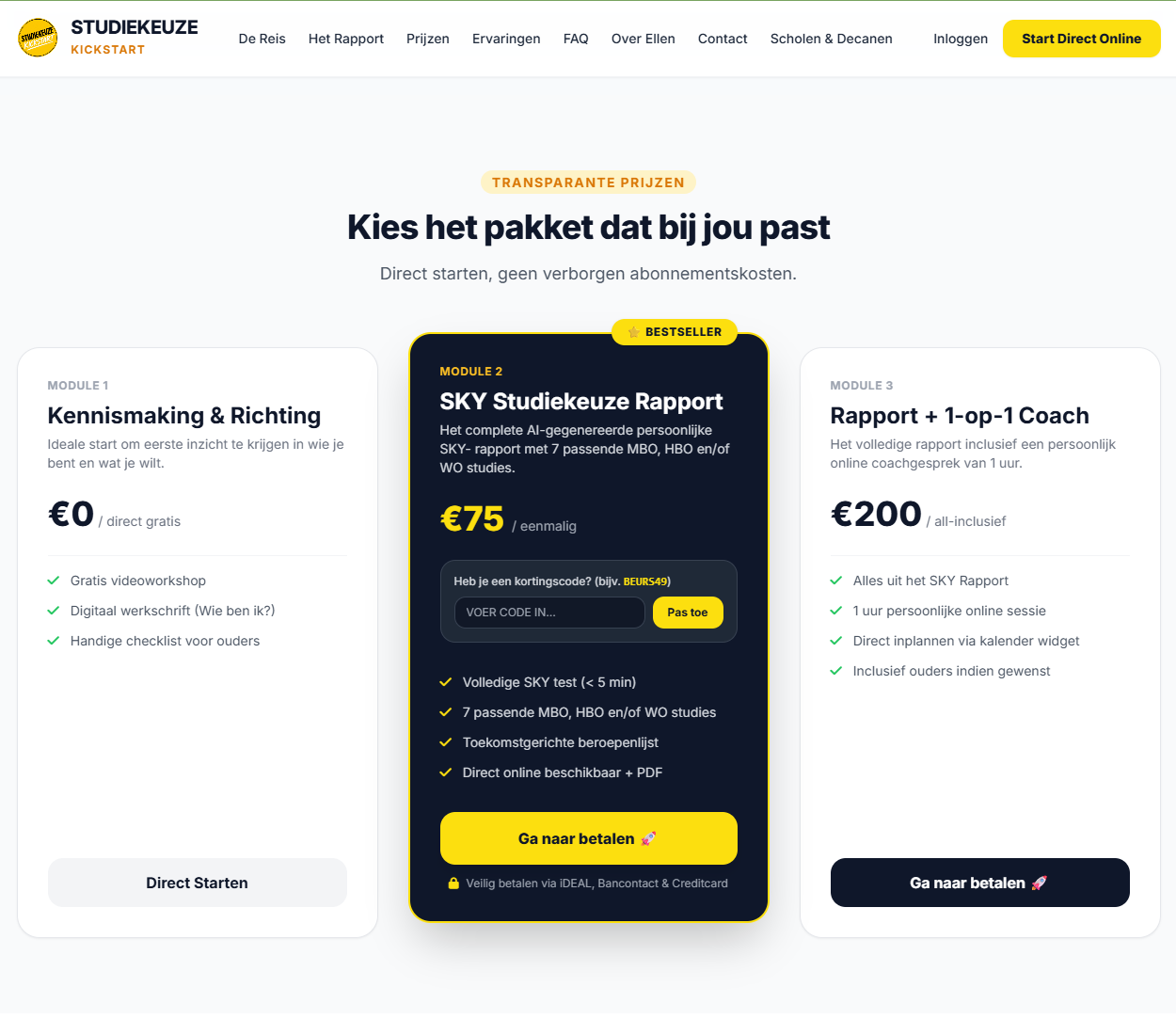 Studiekeuze Kickstart – PHP & MySQL Webplatform 2